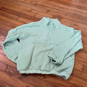 Free People Movement Green Quarter Zip